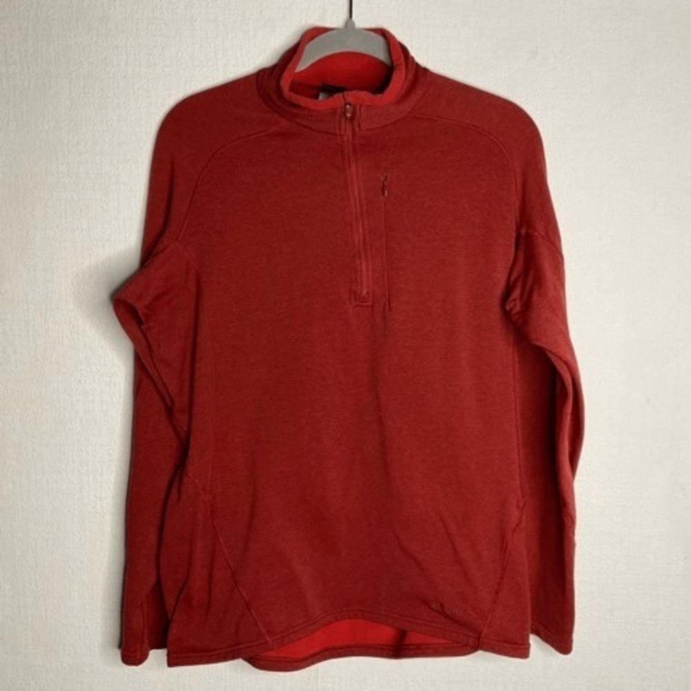 Patagonia Capilene Baselayer Red  1/2 Zip MockNeck Sweatshirt Men L‎ El Salvador